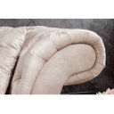 PRINCESS design bársony kanapé - 225cm - beige