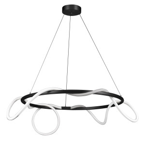 FANTASIA design LED függőlámpa - 60cm - fekete