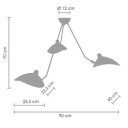 CRANE modern függőlámpa -3 karos