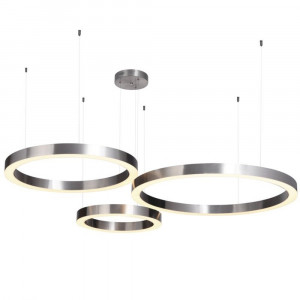 LED CIRCLE design függőlámpa - nikkel - 40/60/80/100cm