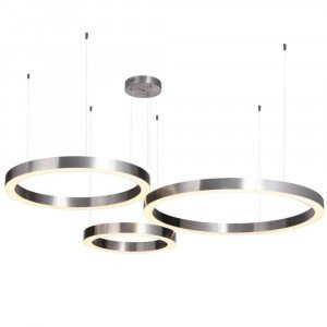 LED CIRCLE design függőlámpa - nikkel - 40/60/80/100cm