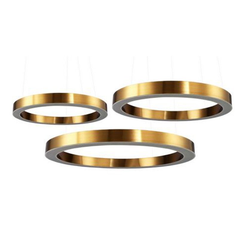 CIRCLE LED design függőlámpa szett - réz- 40+60+60cm