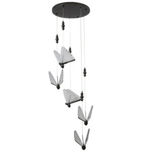 BUTTERFLY design lámpa - fekete