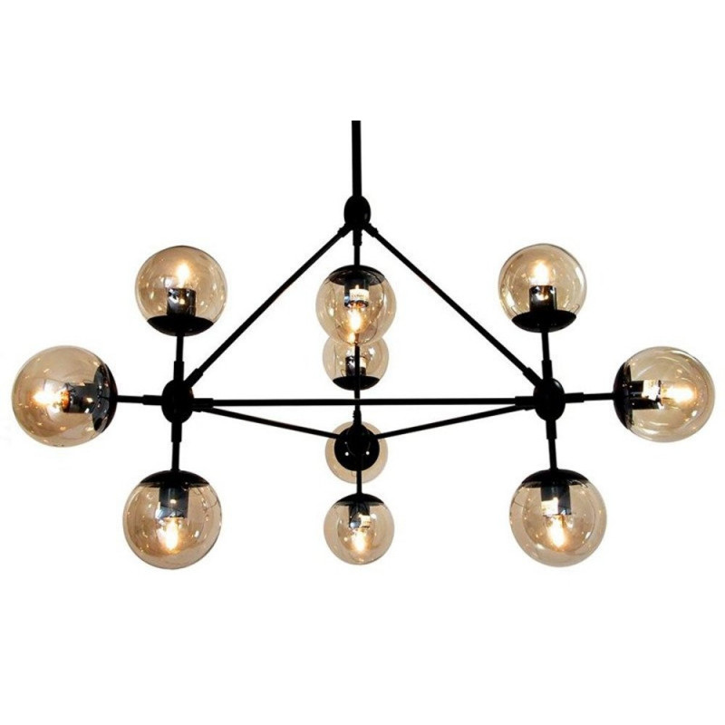 ASTRIFERO modern függőlámpa - fekete/borostyán