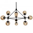 ASTRIFERO modern függőlámpa - fekete/borostyán