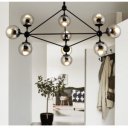 ASTRIFERO modern függőlámpa - fekete/borostyán