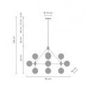 ASTRIFERO modern függőlámpa - fekete/borostyán