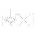 ASTRIFERO-II modern függőlámpa - fekete/borostyán