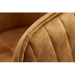 EUPHORIA modern bársony forgószék - okker