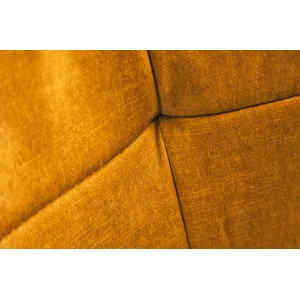EUPHORIA modern bársony forgószék - mustár sárga