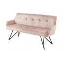 EUPHORIA modern bársony ülőpad - 160cm - beige