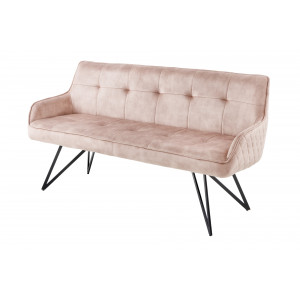 EUPHORIA modern bársony ülőpad - 160cm - beige