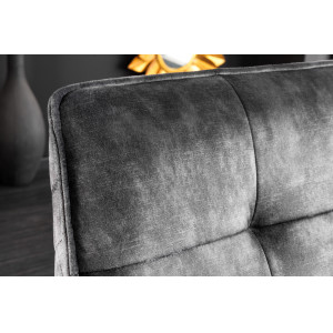EUPHORIA modern bársony ülőpad - 160cm - szürke