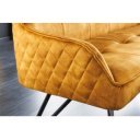 EUPHORIA modern bársony ülőpad - 160cm - sárga