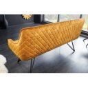 EUPHORIA modern bársony ülőpad - 160cm - sárga