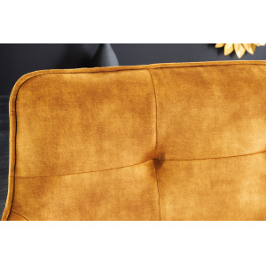 EUPHORIA modern bársony ülőpad - 160cm - sárga