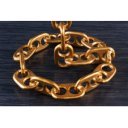 CHAIN design mangófa lerakóasztal - 55cm