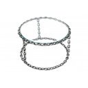 CHAIN modern üveg dohányzóasztal - 65cm