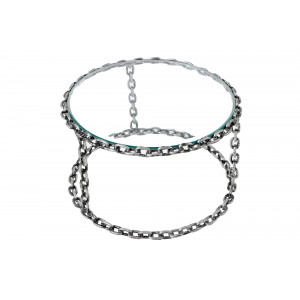 CHAIN modern üveg dohányzóasztal - 65cm