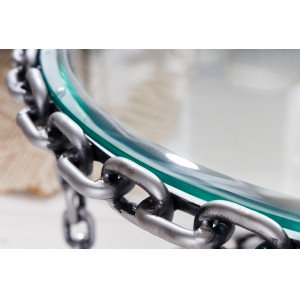 CHAIN modern üveg dohányzóasztal - 65cm