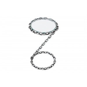 CHAIN modern üveg lerakóasztal - 55cm