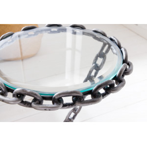 CHAIN modern üveg lerakóasztal - 55cm