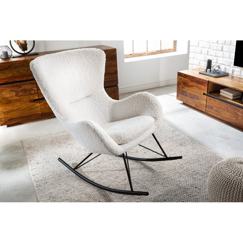 SWING design hintaszék - fehér bouclé