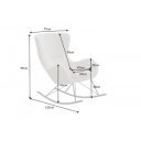 SWING design hintaszék - fehér bouclé