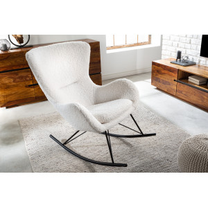 SWING design hintaszék - fehér bouclé INVICTA