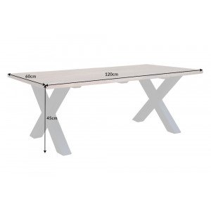 MAMMUT X HONEY tömör akác dohányzóasztal - 120cm