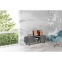 PEGASO modern TV-szekrény - szürke/szürke márvány