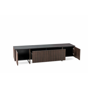 OMEGA modern TV-szekrény - ében/fekete márvány