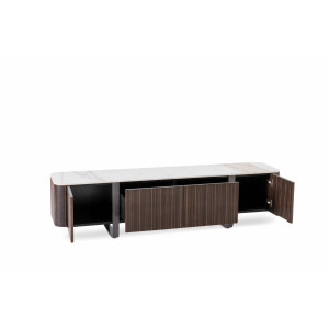 CALACATTA modern TV-szekrény - ében/calacatta márvány