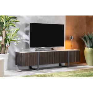 CALACATTA modern TV-szekrény - ében/calacatta márvány Stones