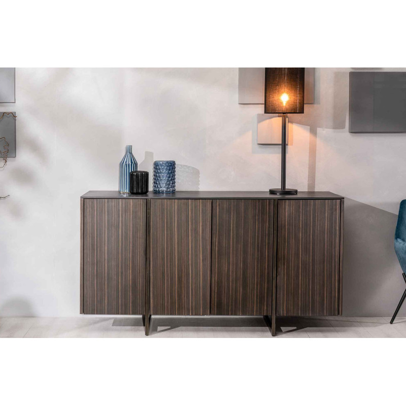 OMEGA modern komód - ében/fekete márvány