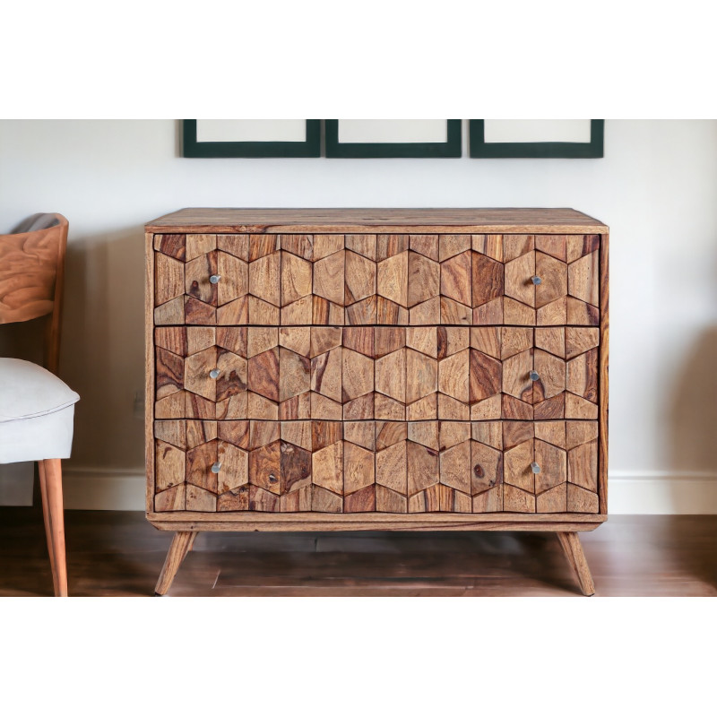 KANT exkluzív rózsafa fiókos komód - 87cm