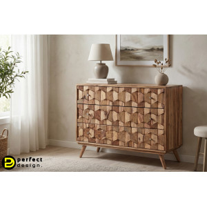 KANT exkluzív rózsafa fiókos komód - 87cm BIZZOTTO