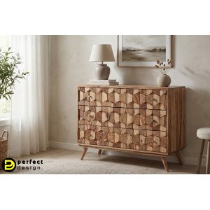 KANT exkluzív rózsafa fiókos komód - 87cm BIZZOTTO