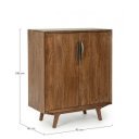 SHERMAN különleges mangófa bárszekrény - 90cm