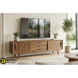 SHERMAN különleges mangófa TV-szekrény - 200cm BIZZOTTO