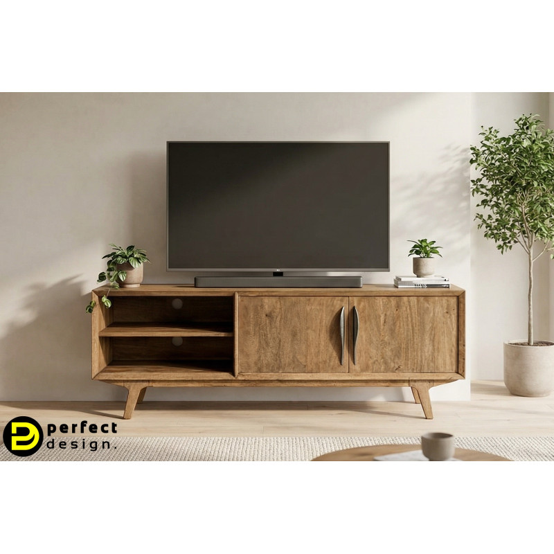 SHERMAN különleges mangófa TV-szekrény - 152cm