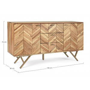 CLASS modern akác komód - 140cm