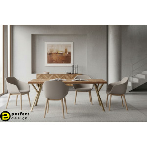 CLASS modern akác étkezőasztal - 180/220cm BIZZOTTO