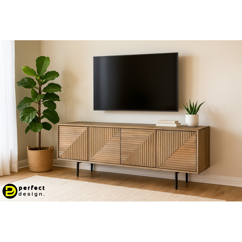 DARSEY design mangófa TV-szekrény - 140cm