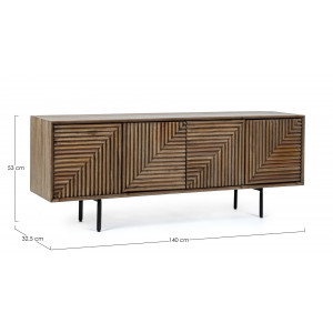 DARSEY design mangófa TV-szekrény - 140cm