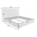 PARIS modern ágykeret -  160x200cm - pezsgő bársony