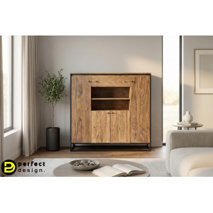 NARTAN modern rózsafa tálalószekrény - 145cm