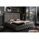 PARIS modern ágykeret- 180x200cm - sötét szürke bársony