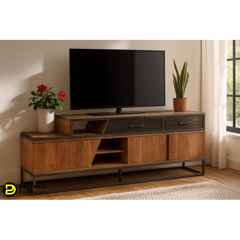 JANAK design rózsafa TV-szekrény- 175cm