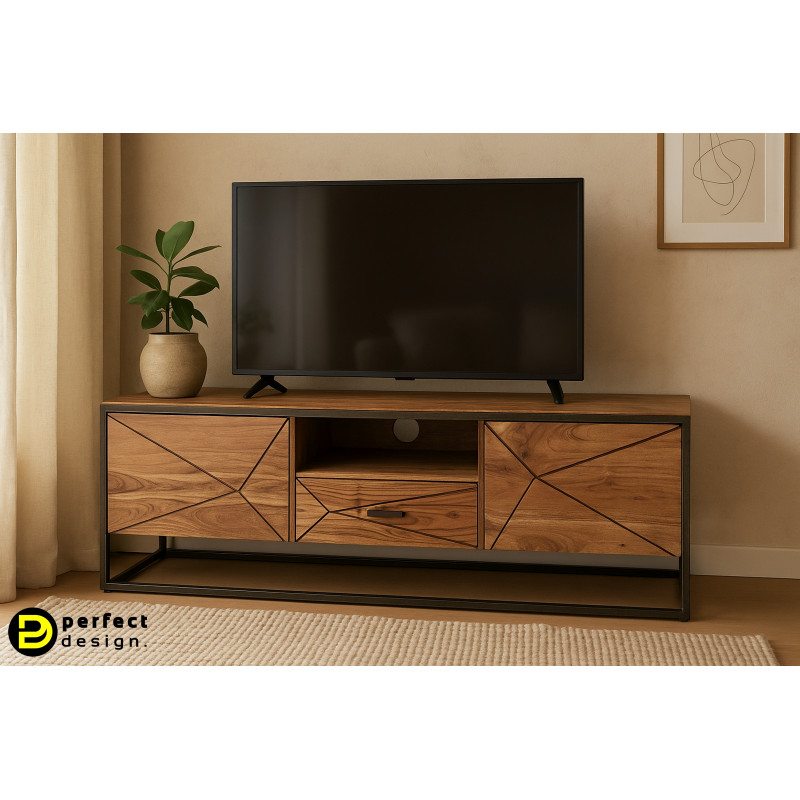 EGON modern akácfa TV-szekrény - 145cm